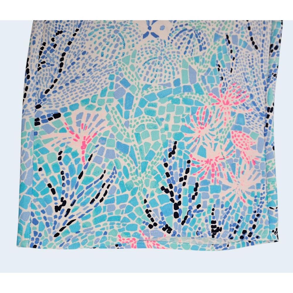 Lilly Pulitzer Sea La Vie Sandra Maxi Jumpsuit Belt Size 2 - Picture 11 of 15